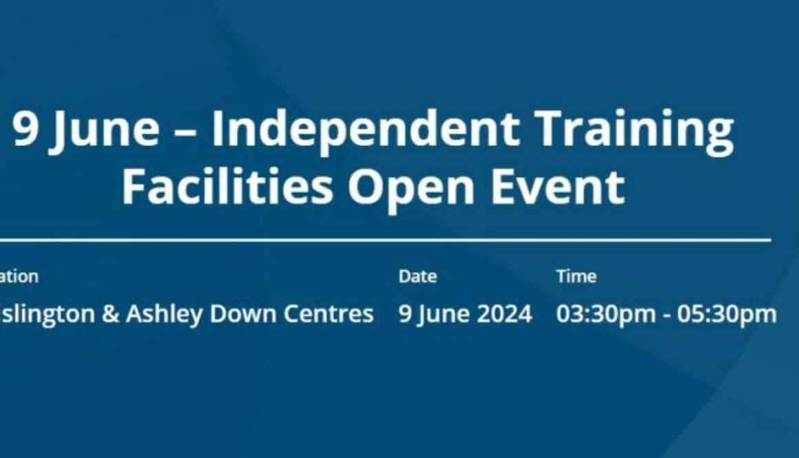 9 June – Independent Training Facilities Open Event